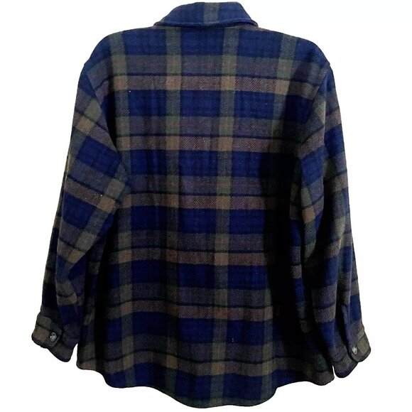 Vintage Redstone Shacket Shirt Jacket Men's Medium Plaid Wool Blanket Gorpcore - Picture 2 of 9